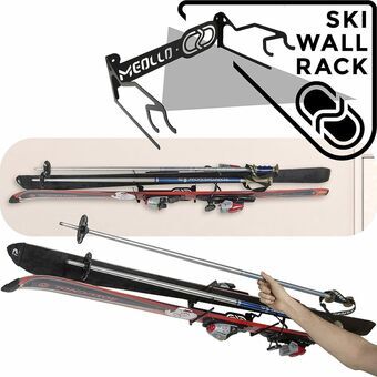 Muursteun voor ski\'s Meollo Zwart (2 Stuks)