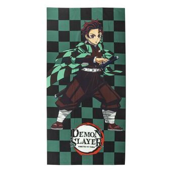 Strandhanddoek Demon Slayer Groen 100 % polyester 70 x 140 cm