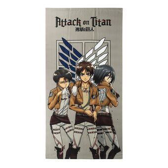 Strandhanddoek Attack on Titan Multicolour 100 % polyester 70 x 140 cm