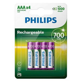 Oplaadbare Batterijen Philips R03B4A70/10 700 mAh 1,2 V