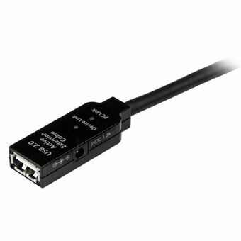 USB-kabel Startech USB2AAEXT 15 m Zwart