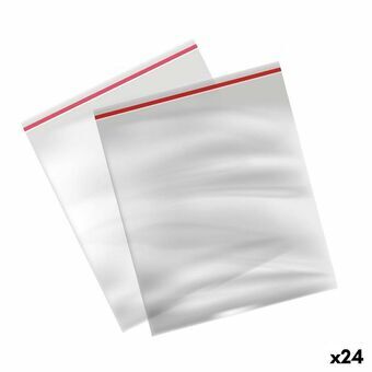 Set herbruikbare hermetisch afsluitbare tassen Algon 10 Onderdelen 26 x 30 cm (24 Stuks)