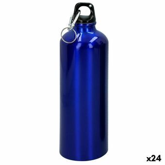 Waterfles Aktive 750 ml Karabijnhaak Aluminium 7 x 25 x 7 cm (24 Stuks)