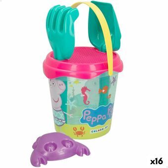 Strandspeelgoedset Peppa Pig Ø 18 cm (16 Stuks)