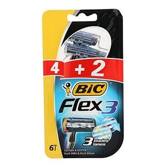 Handmatig scheermesje Bic 009219 Zwart (4 Stuks) (6 uds)