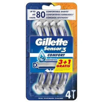 Wegwerpscheermessen Gillette Sensor 3 Comfort 4 Stuks