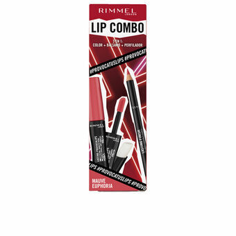 Make-up Set Rimmel London Lip Combo 3 Onderdelen Mauve Euphoria