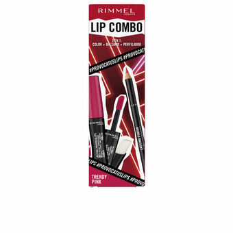 Make-up Set Rimmel London Lip Combo 3 Onderdelen Trendy Pink