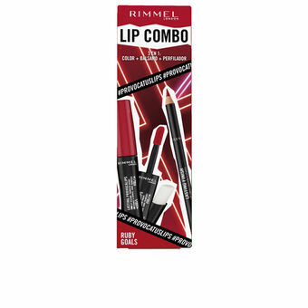 Make-up Set Rimmel London Lip Combo 3 Onderdelen Ruby Goals