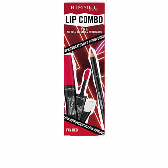 Make-up Set Rimmel London Lip Combo 3 Onderdelen Fav Red