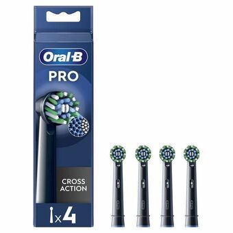 Borstel vervanger Oral-B Pro Cross action Zwart 4 Stuks