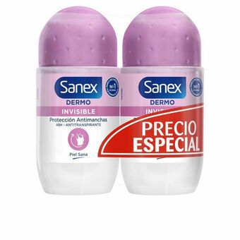 Deodorant Roller Sanex Invisible 2 x 50 ml