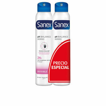 Deodorant Spray Sanex Invisible 2 Stuks 200 ml