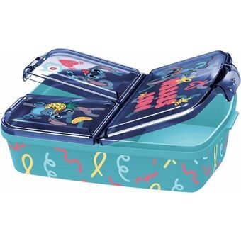 Lunchtrommel met Compartimenten Stitch Sweet 19,5 x 16,5 x 6,7 cm