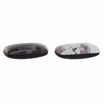 Koffer voor glazen DKD Home Decor Metaal (3 pcs) (16 x 7 x 5.5 cm)