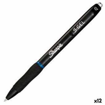 Gelpen Sharpie S-Gel Intrekbaar Blauw 0,7 mm (12 Stuks)