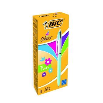 Boligrafo de tinta líquida Bic 982870 1 mm 0,32 mm Groen Multicolour Turkoois (12 Stuks)