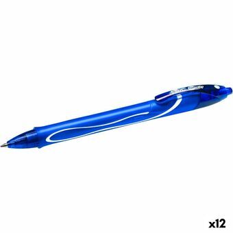 Gelpen Bic Gel-ocity Quick Dry Blauw 0,3 mm (12 Stuks)