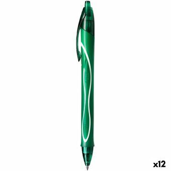 Gelpen Bic Gel-Ocity Quick Dry Groen 0,3 mm (12 Stuks)