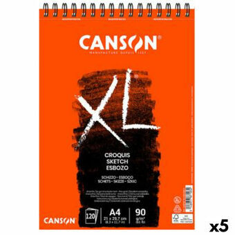 Drawing pad Canson XL Esboso 20 Lakens A4 5 Stuks 90 g/m² Wit Natuurlijk