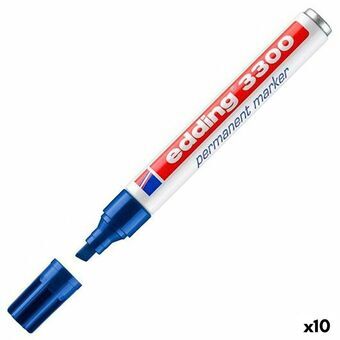 Permanente markeerstift Edding 3300 Blauw 10 Onderdelen (10 Stuks)