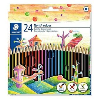 Kleurpotloden Staedtler 185 C24 Multicolour 24 Onderdelen Wit