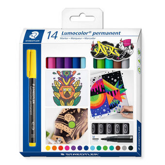 Permanente markeerstift Staedtler 317 C14 1 mm Multicolour