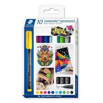 Permanente markeerstift Staedtler 318 C10 1 mm 10 Onderdelen