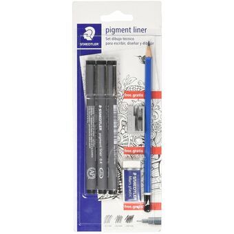 Permanente markeerstift Staedtler 308 SBK3P2 Zwart (3 Onderdelen)