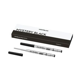 Navulling voor balpen Montblanc MISTERY BLACK Zwart (2 Stuks)