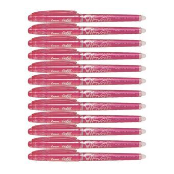 Liquid ink ballpoint pen Pilot FriXion Point Roze 12 Stuks