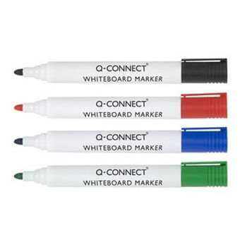 Whiteboard-marker Q-Connect KF26038 Wit Multicolour (4 Stuks)