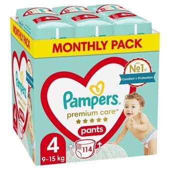 Wegwerpluiers Pampers                                 9-15 kg 4 (114 Stuks)