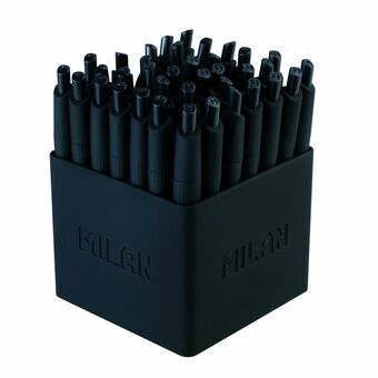 Boligrafo de tinta líquida Milan 176531140 Zwart 1 mm (40 Stuks)