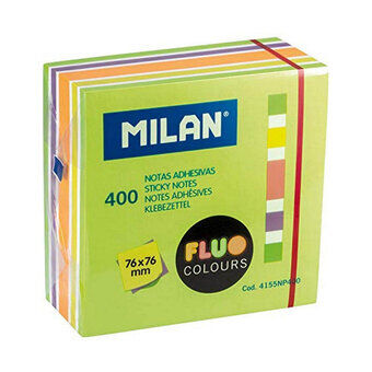 Schrijfblok Milan Fluo Zelfklevend (7,6 x 7,6 cm)