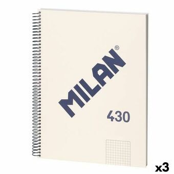 Notitieboekje Milan 430 Beige A4 80 Lakens (3 Stuks)