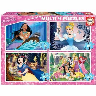 Set van 4 Puzzels Disney Princess Educa 17637 380 Onderdelen