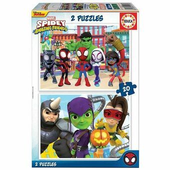 Puzzel Educa Spidey & His Amazing Friends (2 x 20 pcs)