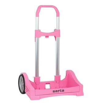 Rugzaktrolley Safta   Licht Roze 40 x 28 x 85 cm