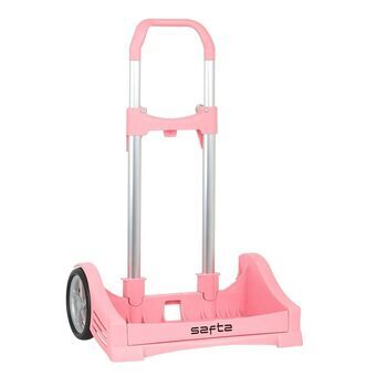 Rugzaktrolley Safta Multicolour Licht Roze 40 x 28 x 85 cm