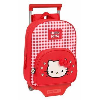 Schoolrugzak met Wielen Hello Kitty Spring Rood 26 x 34 x 11 cm