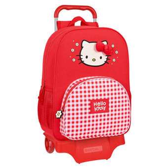 Schoolrugzak met Wielen Hello Kitty Spring Rood 33 x 42 x 14 cm