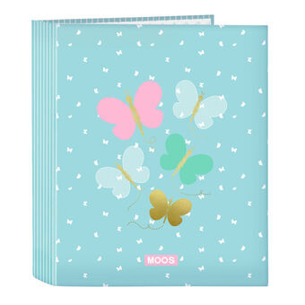 Ringmap Moos Butterflies Blauw A4 27 x 33 x 6 cm