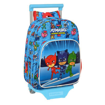 Schoolrugzak met Wielen PJ Masks Blauw 26 x 34 x 11 cm