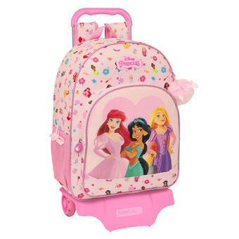 Schoolrugzak met Wielen Disney Princess Summer adventures Roze 33 x 42 x 14 cm