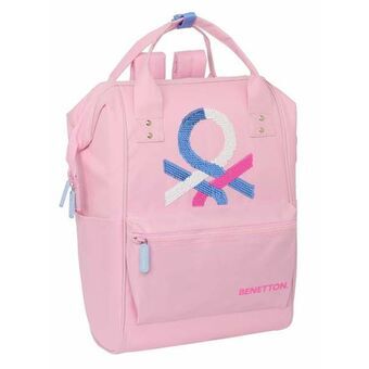 Schoolrugzak Benetton Pink 27 x 40 x 19 cm