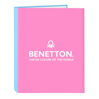 Ringmap Benetton Spring Roze Hemelsblauw A4 26.5 x 33 x 4 cm