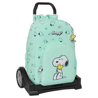 Schoolrugzak met Wielen Snoopy Groovy Groen 30 x 46 x 14 cm