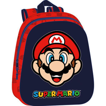 3D-Kinderrugzak Super Mario Rood Marineblauw 27 x 33 x 10 cm