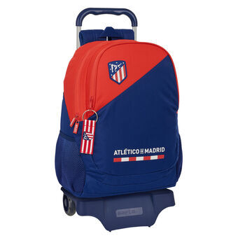 Schoolrugzak met Wielen Atlético Madrid Blauw Rood 32 x 44 x 16 cm